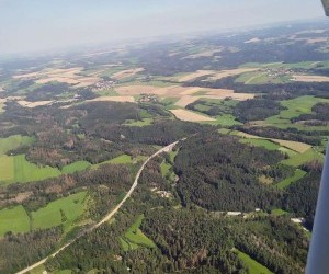 narozeninovy let Vaska nad Virskou prehradu 