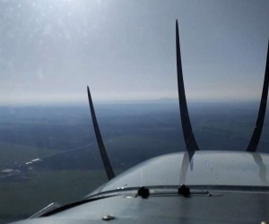 Pohled z letadla cessna 172