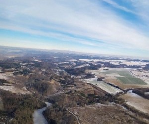 zamrzlý přítok boskovické nádrže
