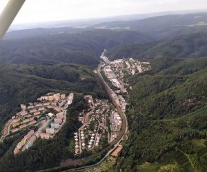 vyhlídkový let nad Adamovem