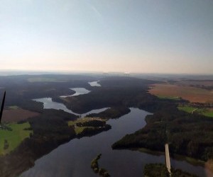 vyhlidkovy let nad Mikulov a prehradu Dalesice 
