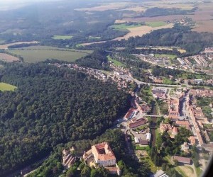 vyhlidkovy let nad Mikulov a prehradu Dalesice 